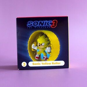 McDonald's Happy Meal Toy - Sonic 3 - Sonic Yellow Roller #3 - Collectible NEW